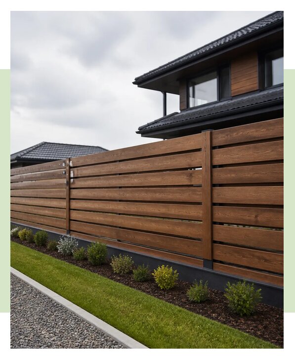 Горизонтальный деревянный забор в Солнечногорске - от 4371 р. | ЗаборЭксеперт-Слн